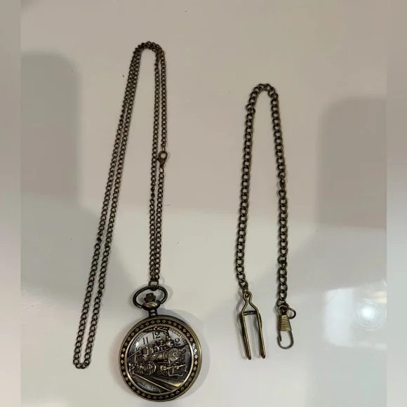 Vintage Train Pocket Watch # 544